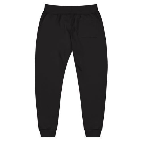 VAGAS studio  —  Embroidered Black Fleece Sweatpants